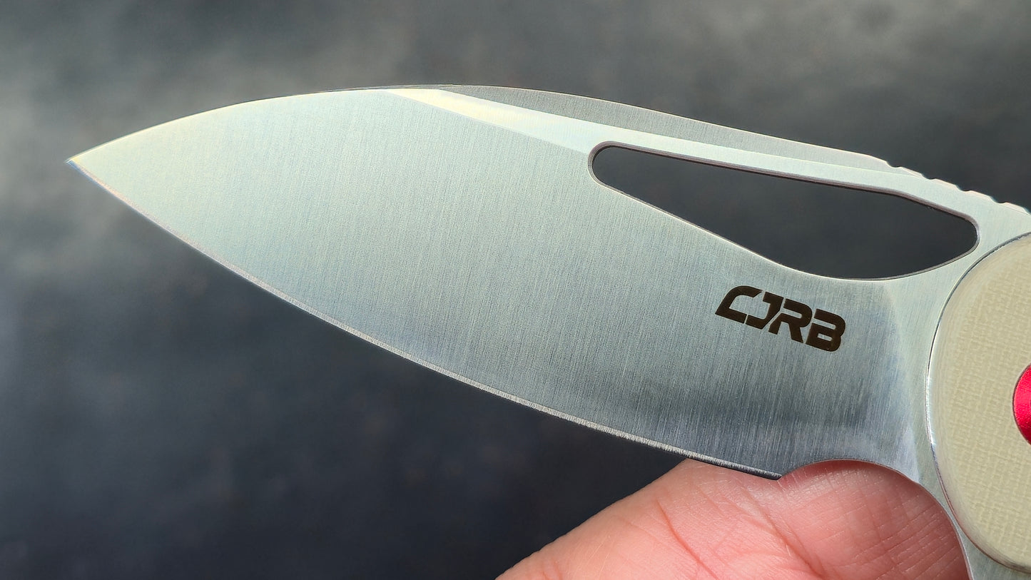 CJRB Lago Folding Knife Tan G10 Handle AR-RPM9 (NEW)