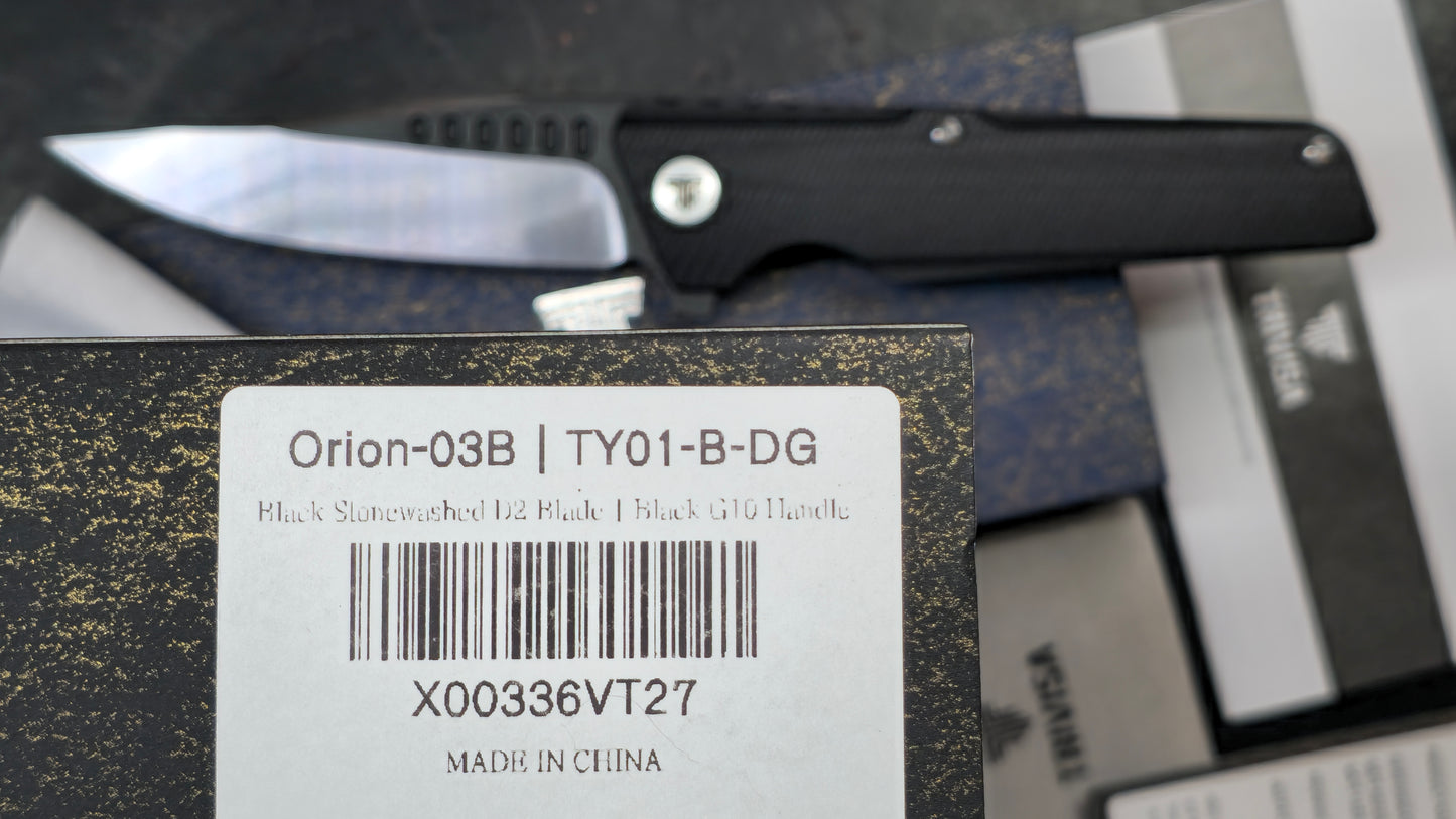 Trivisa Orion-03G Folding Knife G10 Handle D2 (NEW)
