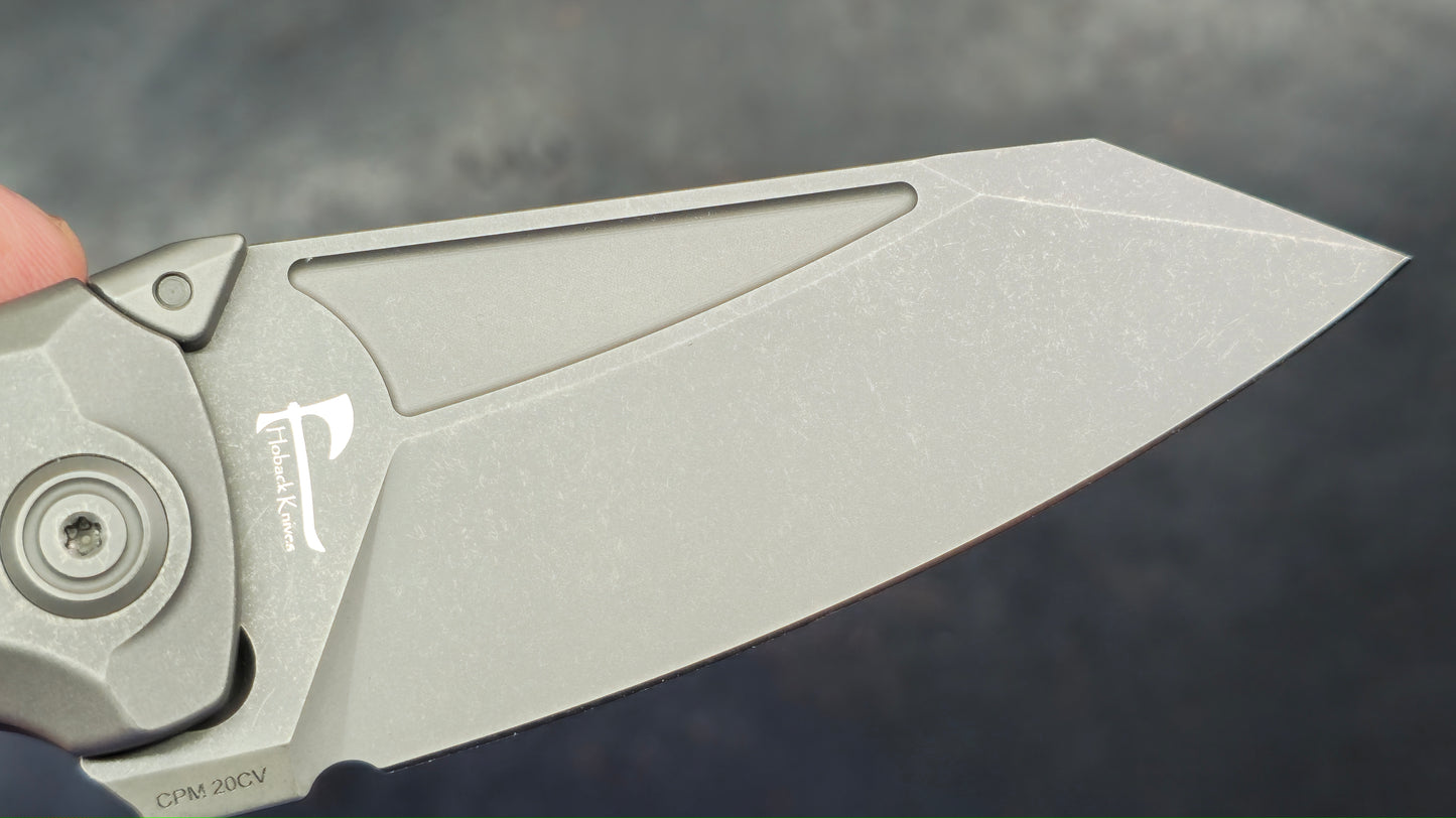 KB Knives Sumo Folding Knife Black Titanium Handle 20CV (NEW)