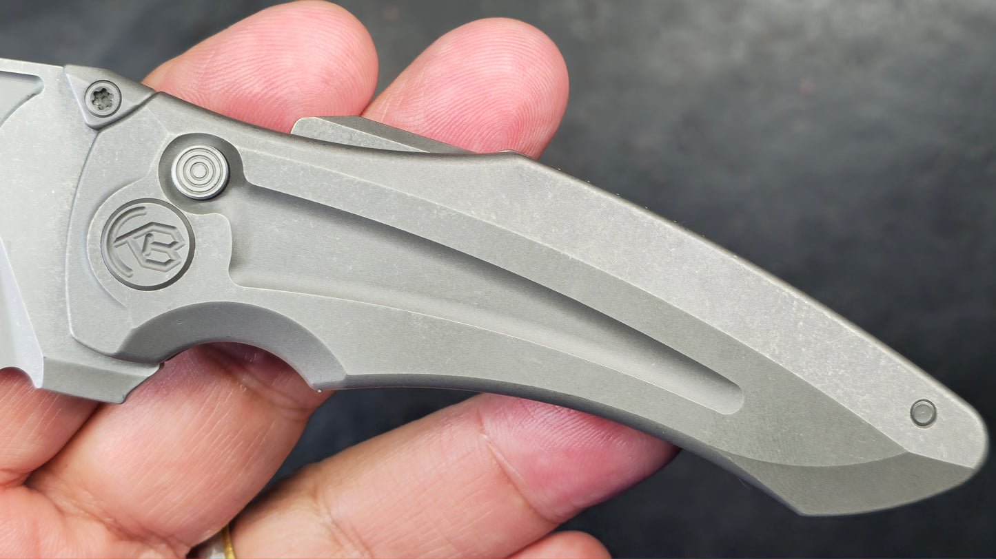 KB Knives Sumo Folding Knife Black Titanium Handle 20CV (NEW)