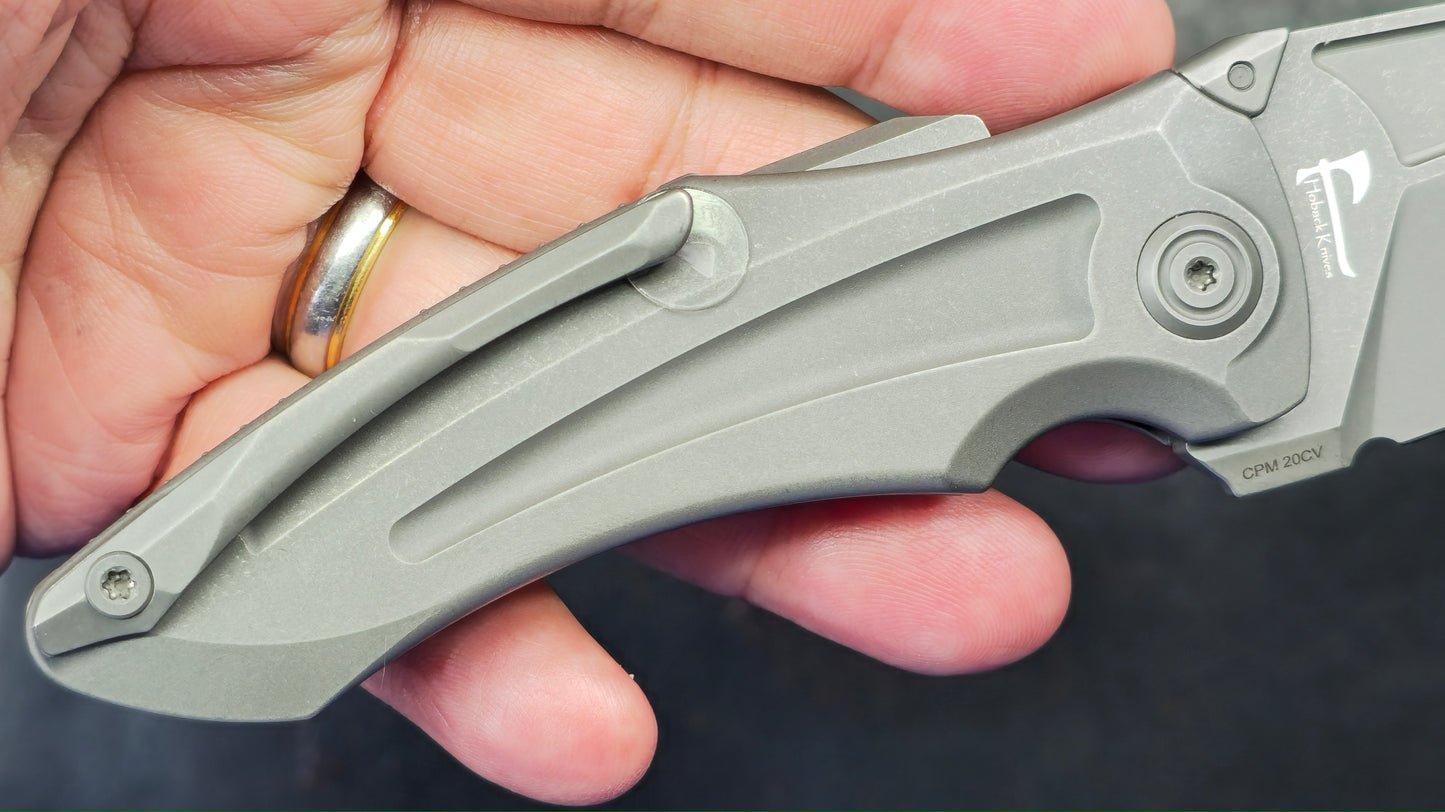 KB Knives Sumo Folding Knife Black Titanium Handle 20CV (NEW)