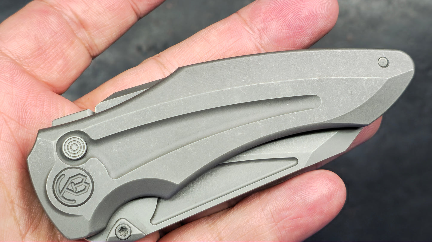 KB Knives Sumo Folding Knife Black Titanium Handle 20CV (NEW)