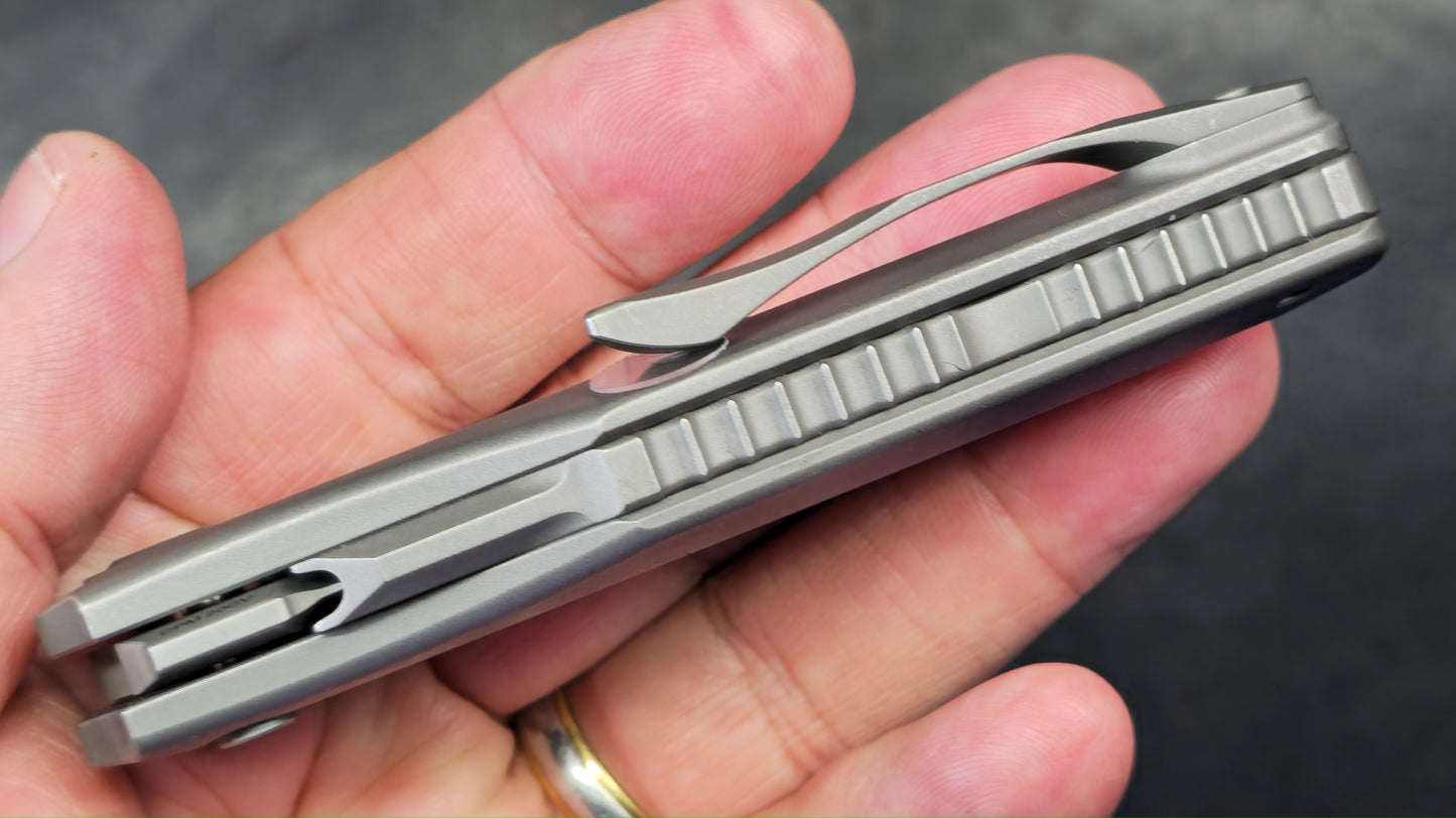 KB Knives Sumo Folding Knife Black Titanium Handle 20CV (NEW)