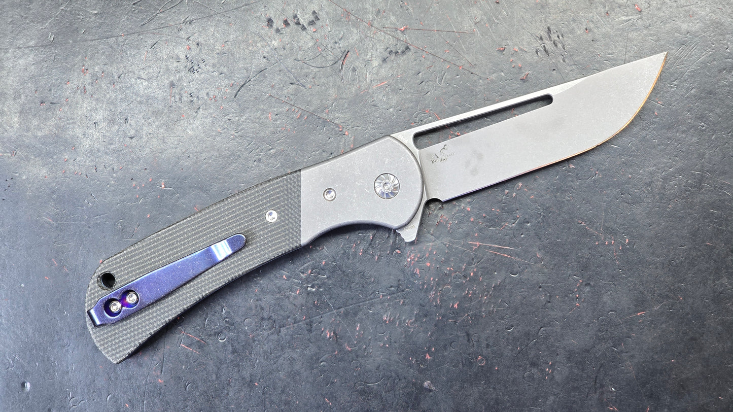 Rattle Snake F-10 Titanium Micarta S35VN (NEW)