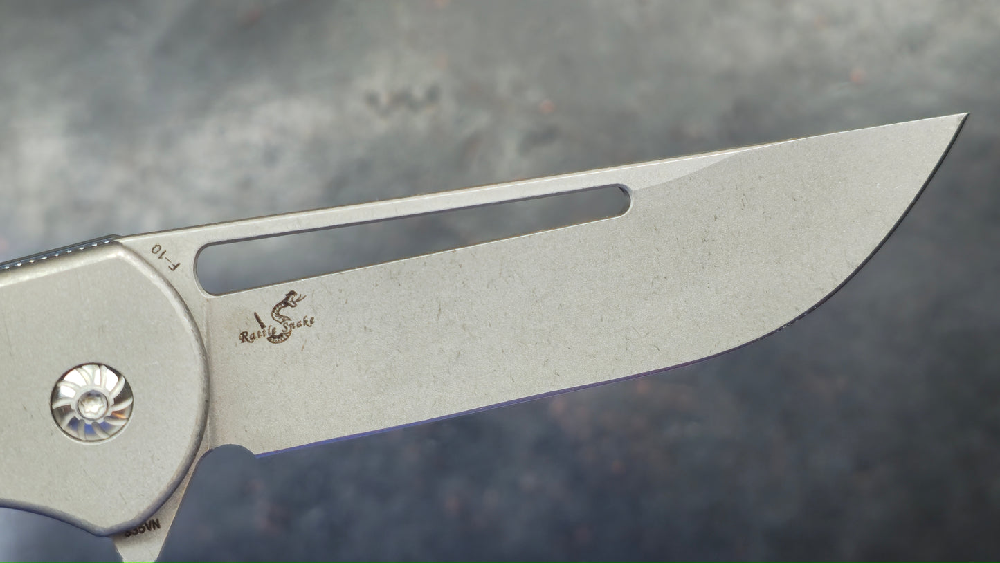 Rattle Snake F-10 Titanium Micarta S35VN (NEW)