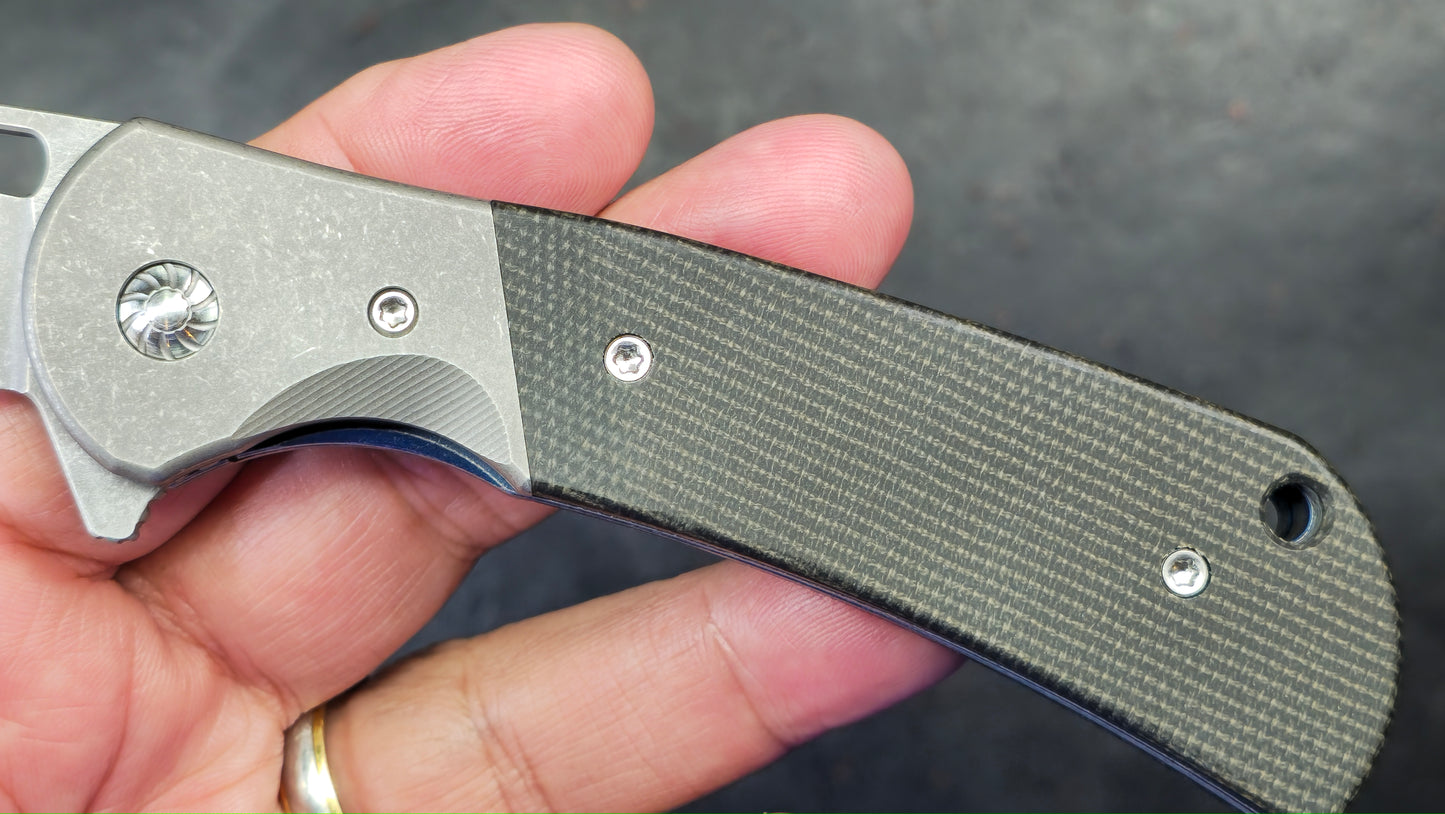 Rattle Snake F-10 Titanium Micarta S35VN (NEW)