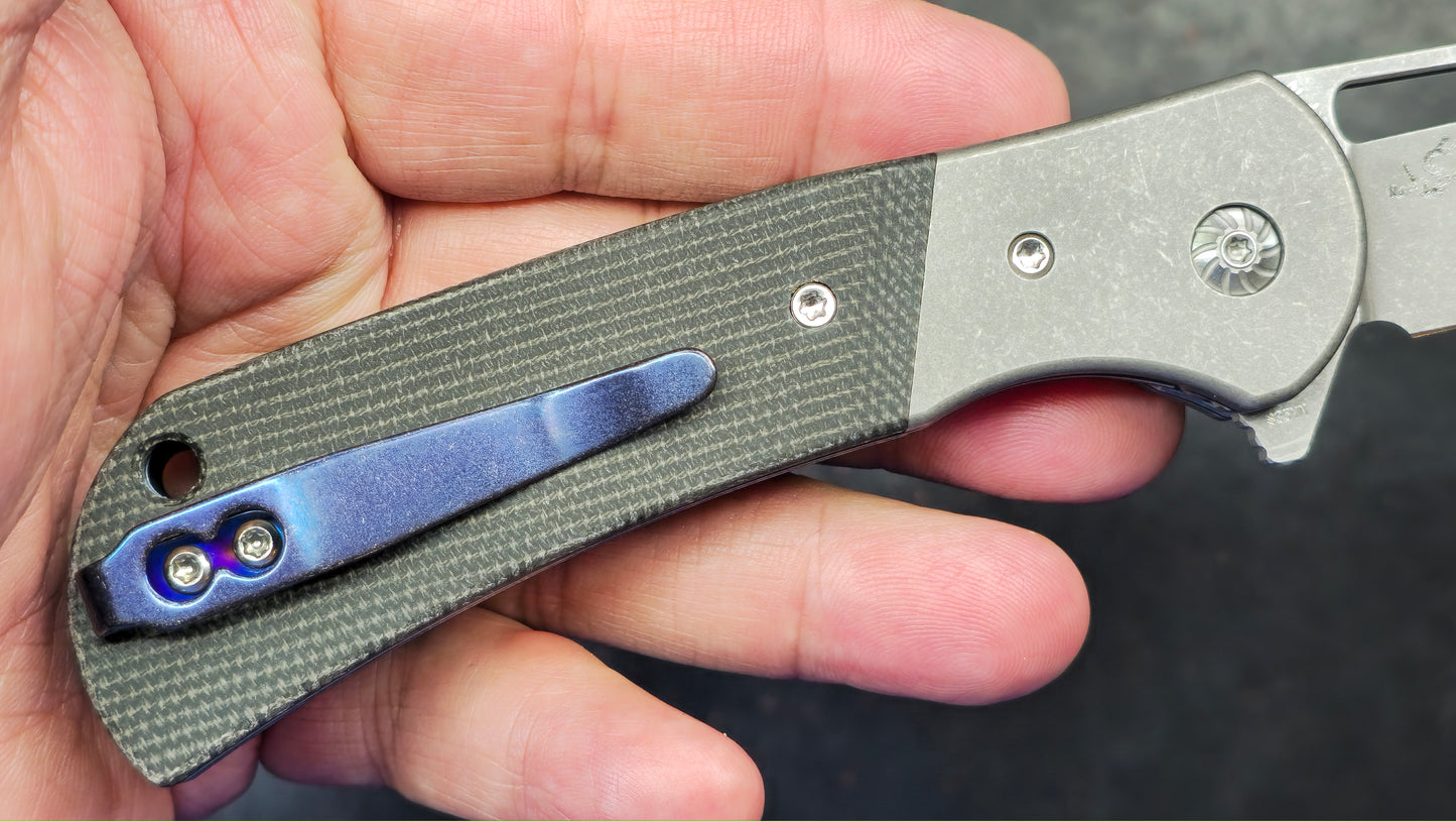 Rattle Snake F-10 Titanium Micarta S35VN (NEW)