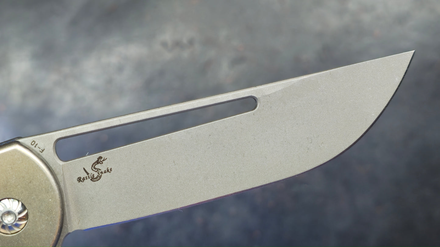 Rattle Snake F-10 Titanium Micarta S35VN (NEW)