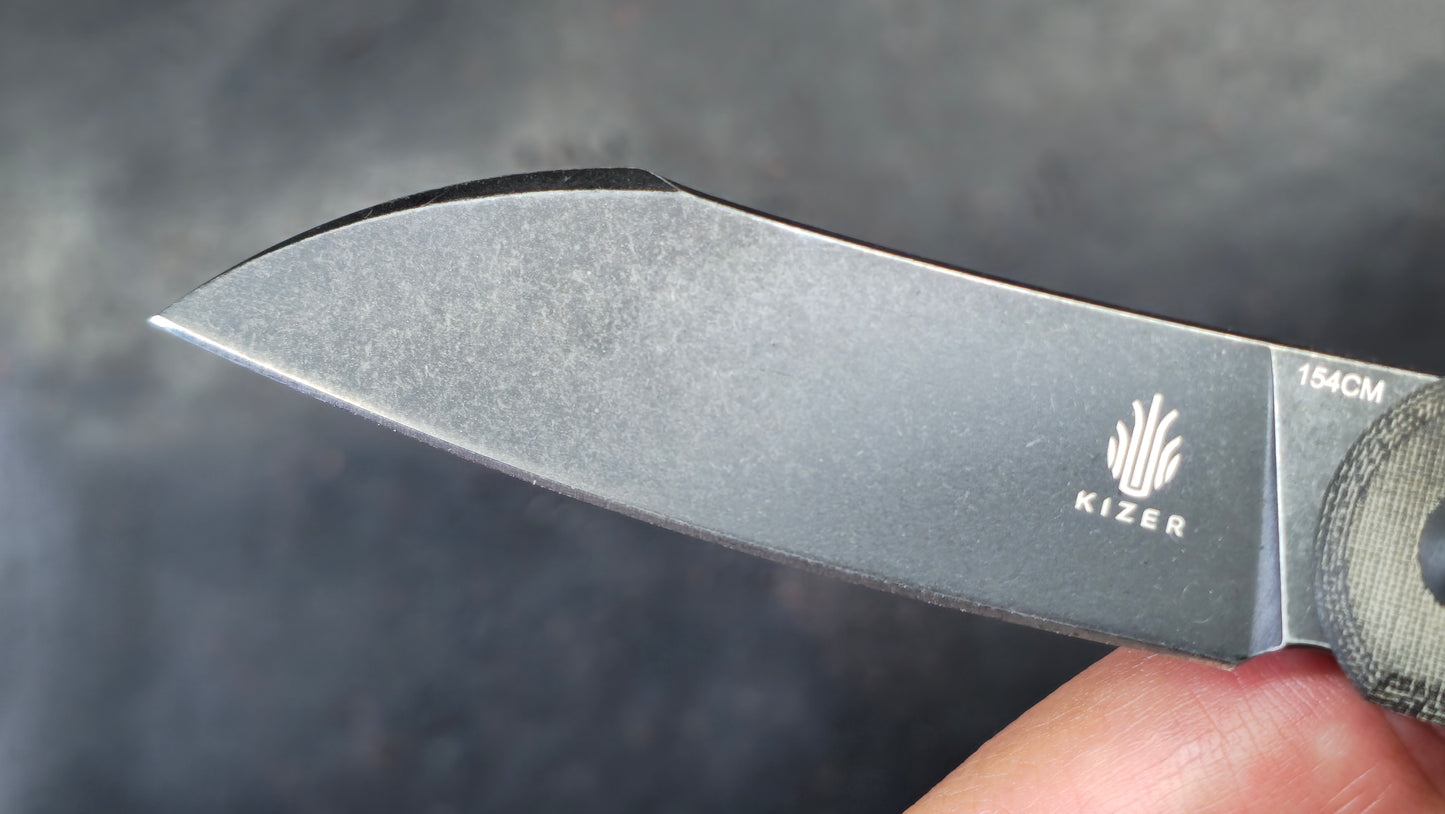 Kizer Klipper Micarta Handle 3.15 In 154CM (NEW)