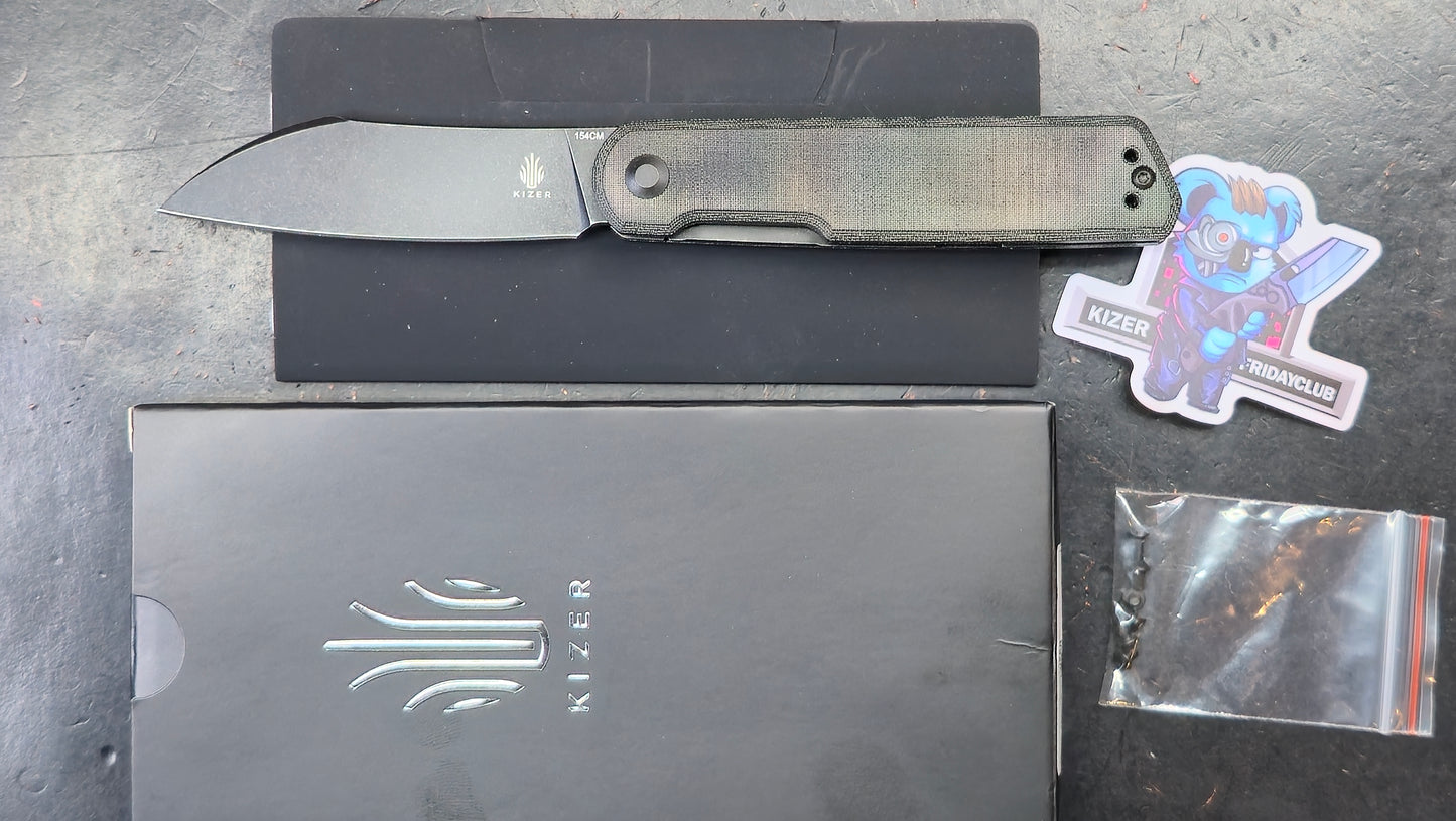 Kizer Klipper Micarta Handle 3.15 In 154CM (NEW)