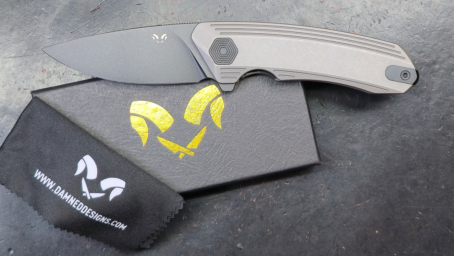 Damned Designs Invictus Liner Lock Knife SW Titanium 3.25" SW S35VN (NEW)