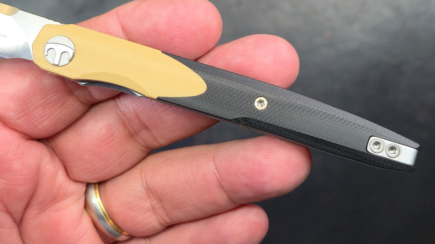 Bestechman Lanza Khaki/Black G10 Handle 14C28N (NEW)