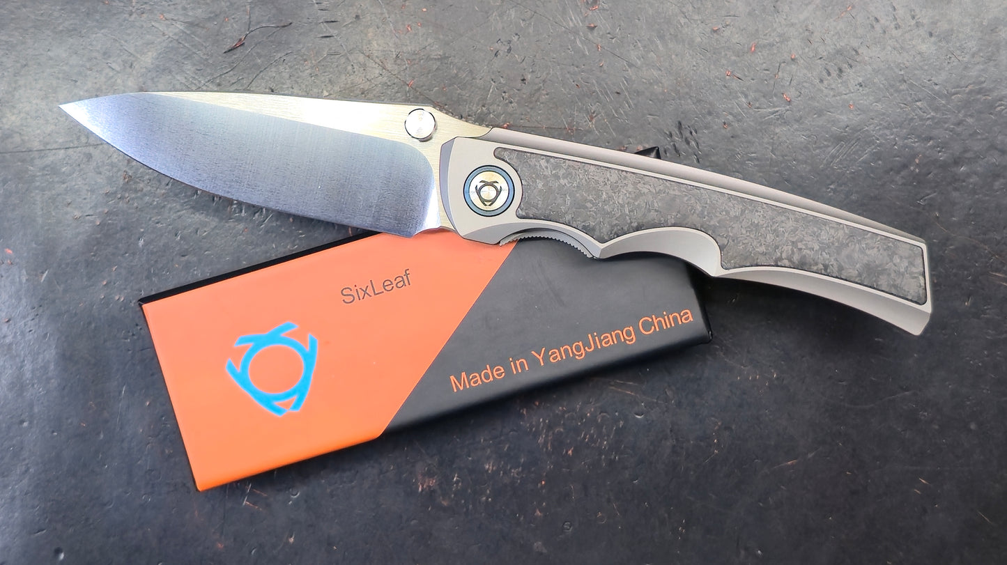 Sixleaf SL-79 Titanium Carbon Fiber 10CR15MOV (NEW)