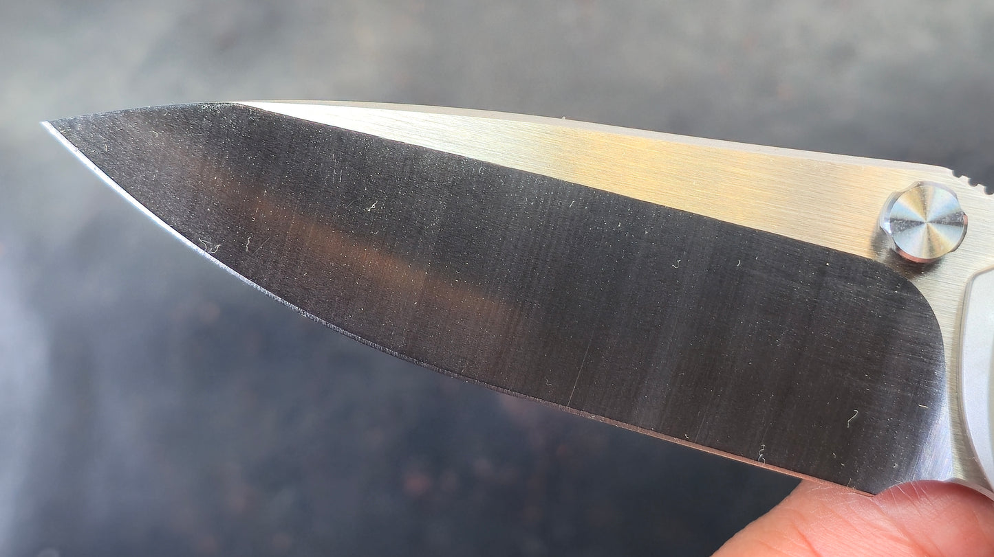 Sixleaf SL-79 Titanium / Aluminum Damascus 10CR15MOV (NEW)