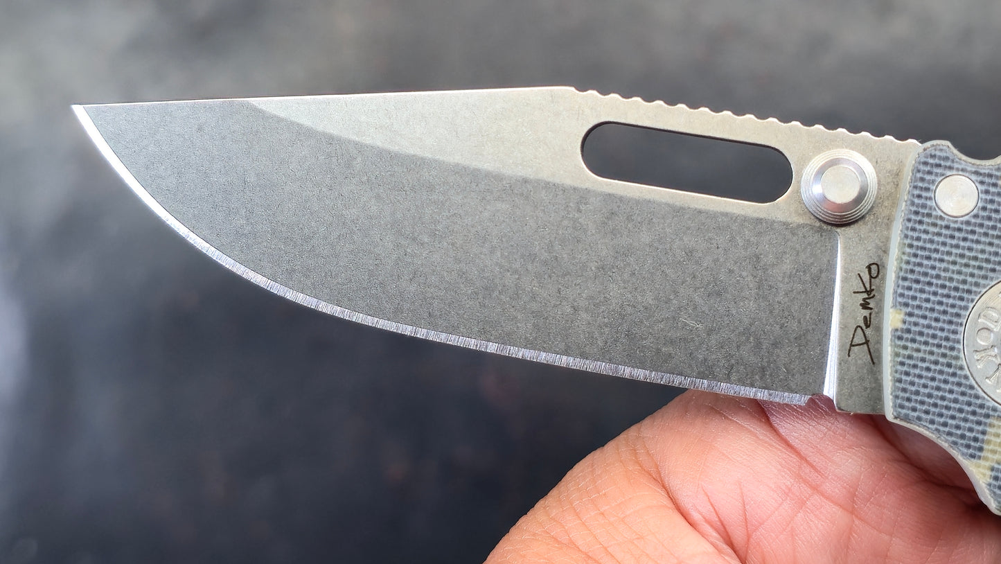 Demko AD20.5 Digi G10 Handle Shark Lock Clip Point S35VN (NEW)