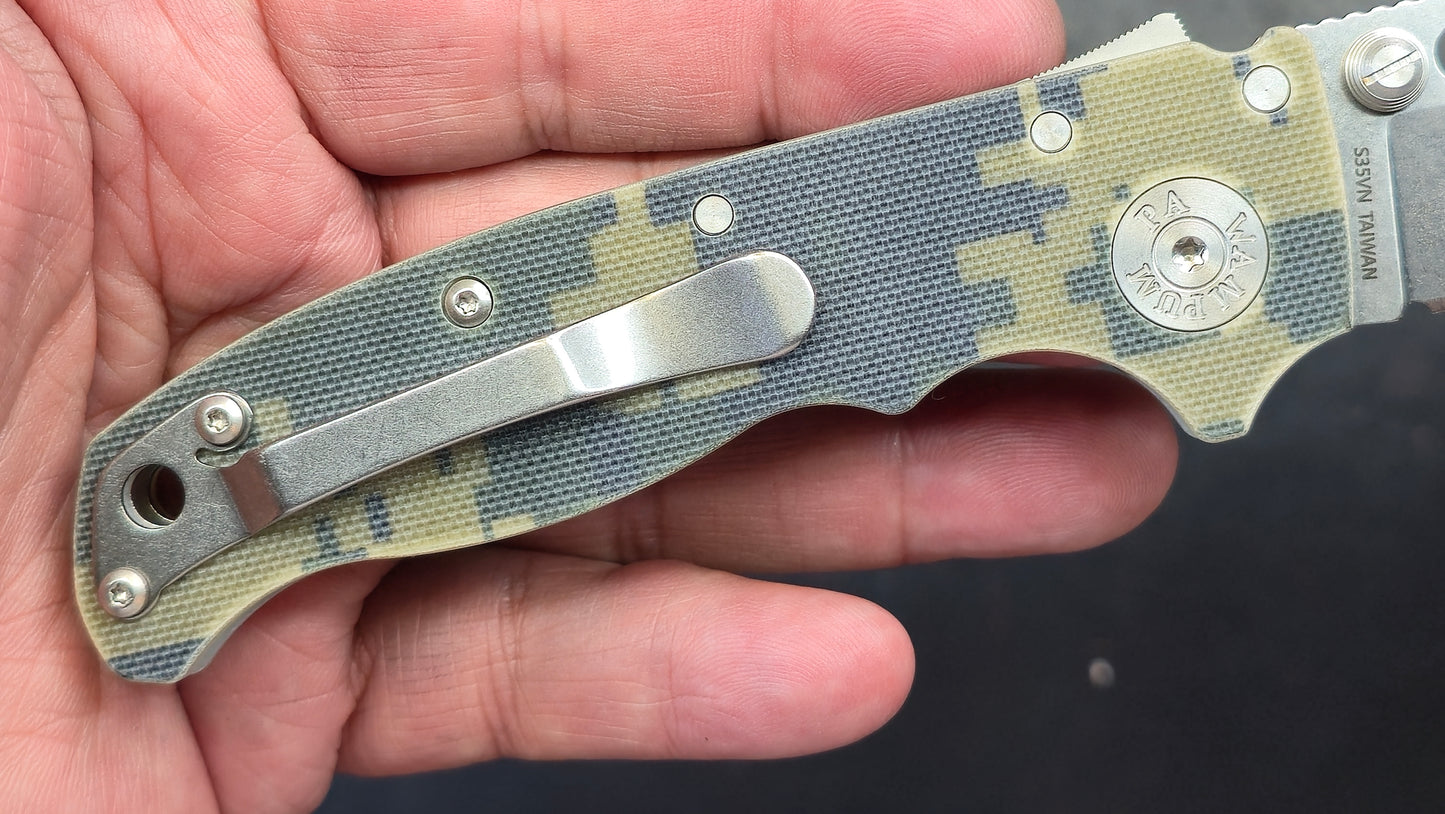 Demko AD20.5 Digi G10 Handle Shark Lock Clip Point S35VN (NEW)