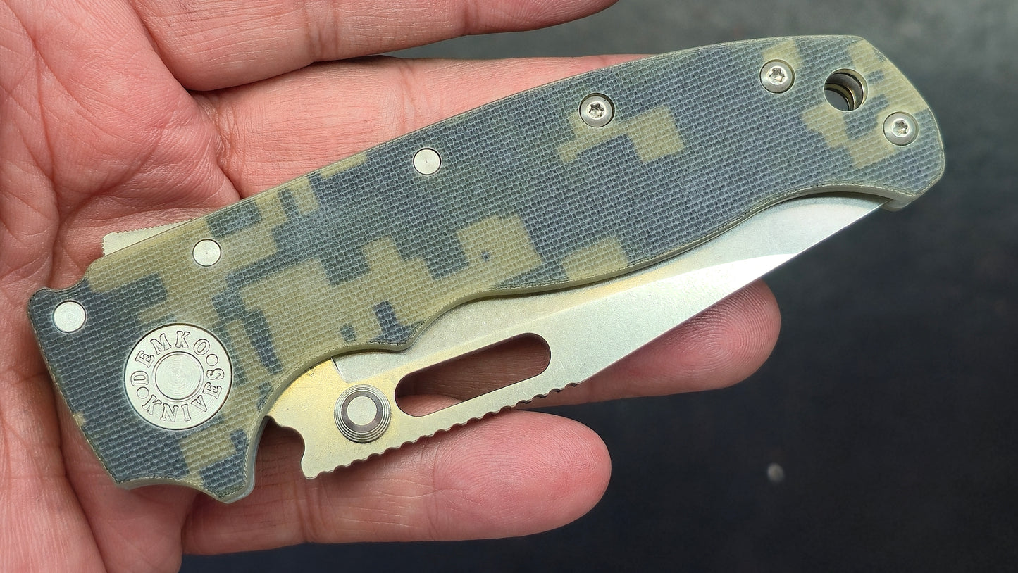 Demko AD20.5 Digi G10 Handle Shark Lock Clip Point S35VN (NEW)