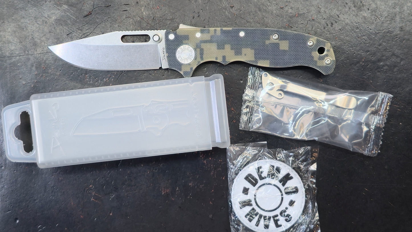Demko AD20.5 Digi G10 Handle Shark Lock Clip Point S35VN (NEW)