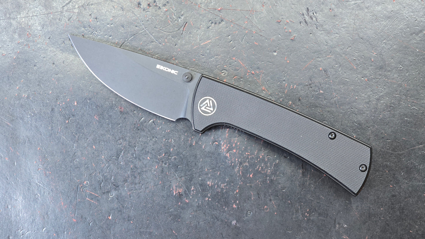 Eikonic RCK9 Folding Knife Black G10 Handle D2 (NEW)