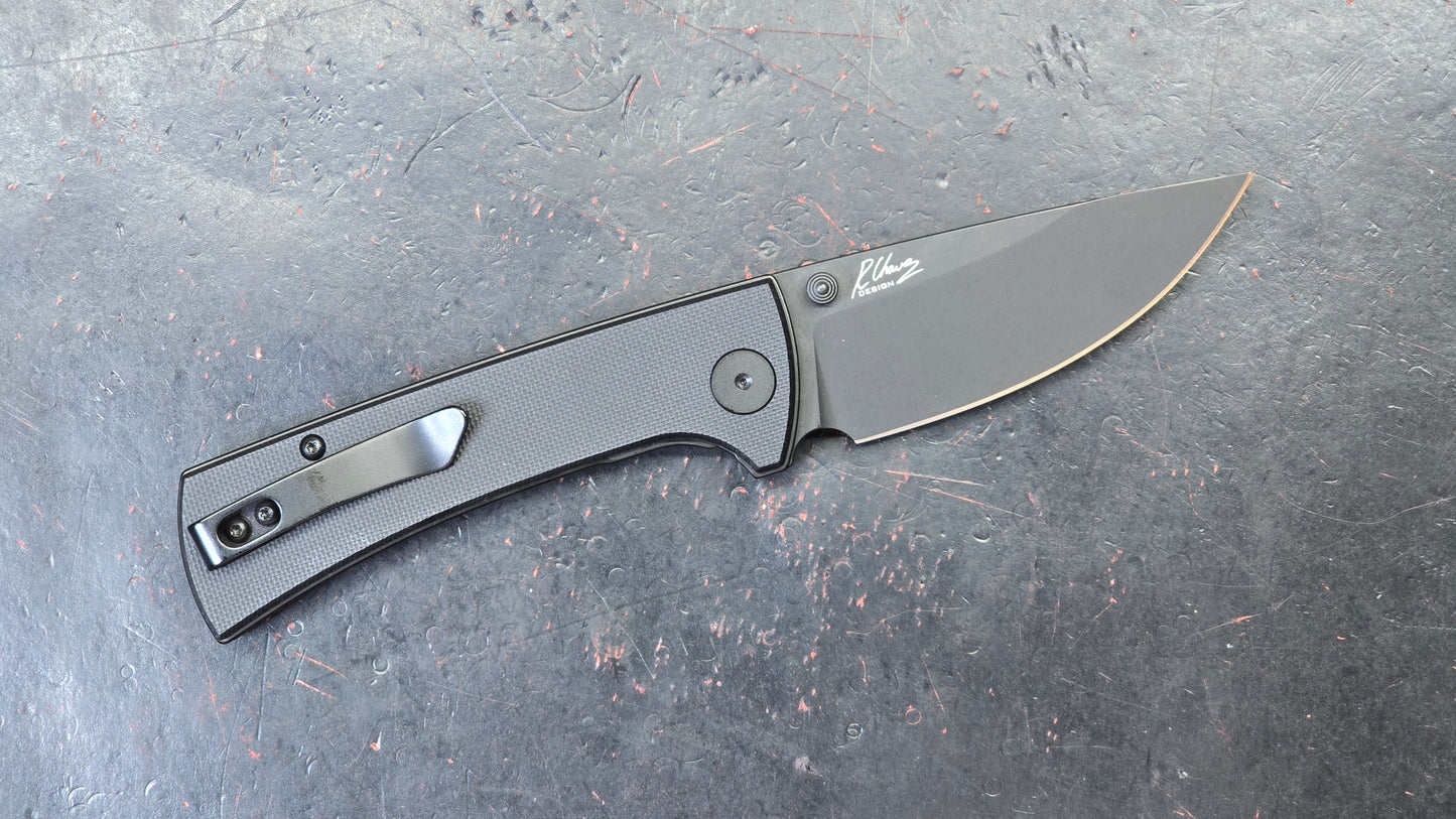 Eikonic RCK9 Folding Knife Black G10 Handle D2 (NEW)