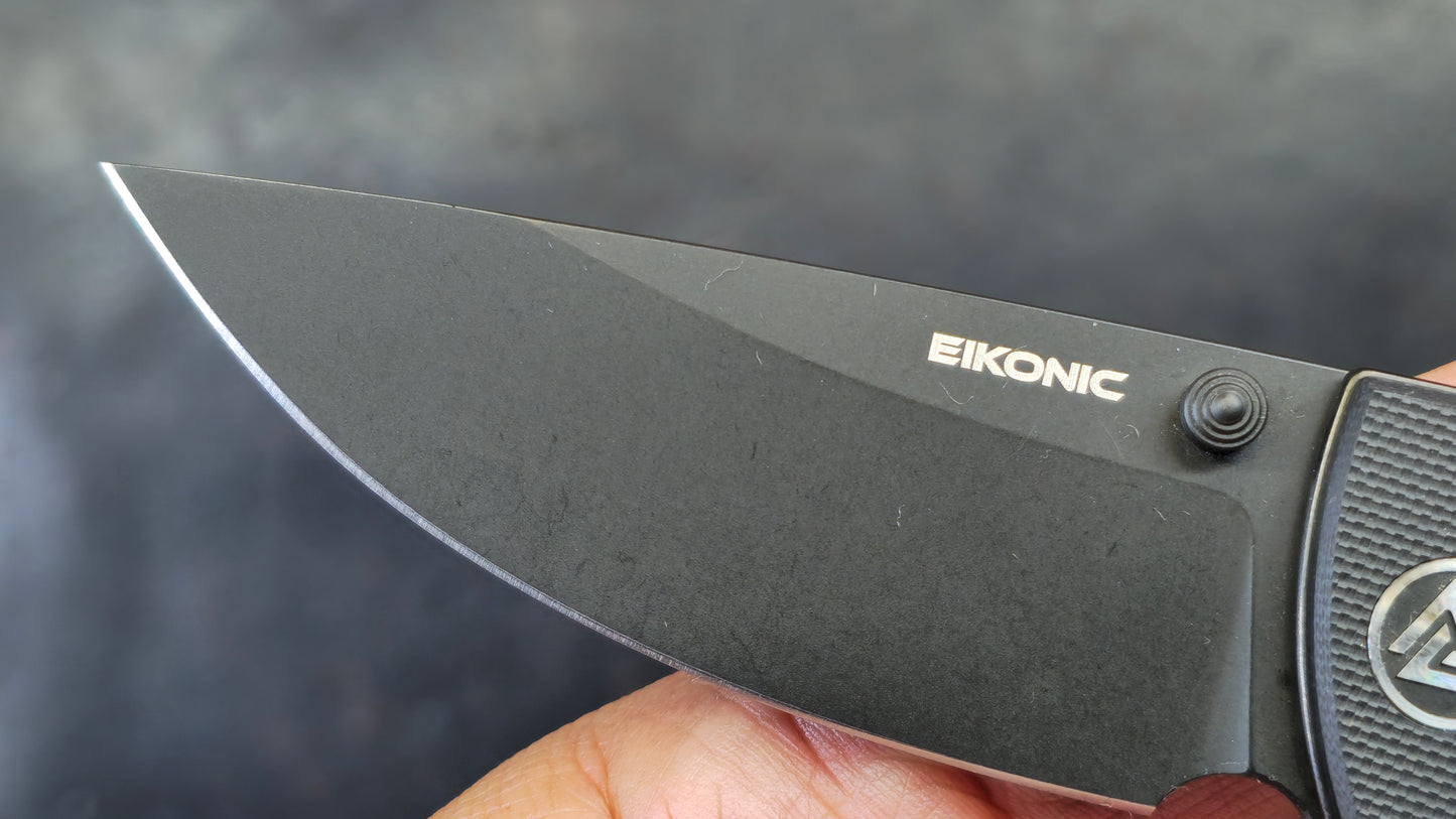 Eikonic RCK9 Folding Knife Black G10 Handle D2 (NEW)