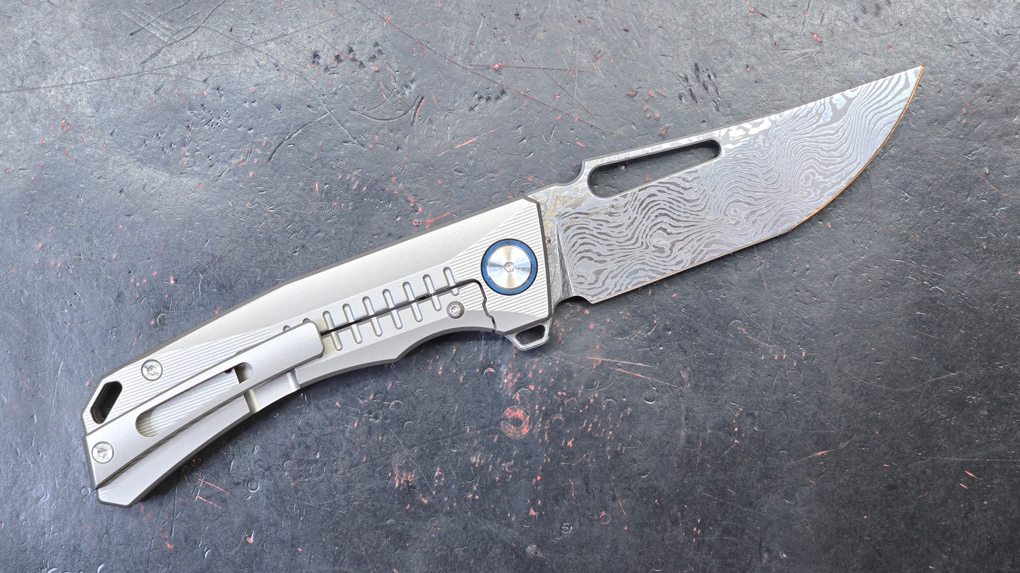 Sixleaf SL-31 Titanium / Carbon Fiber Insert RWL34+PMC27 Dimascus (NEW)