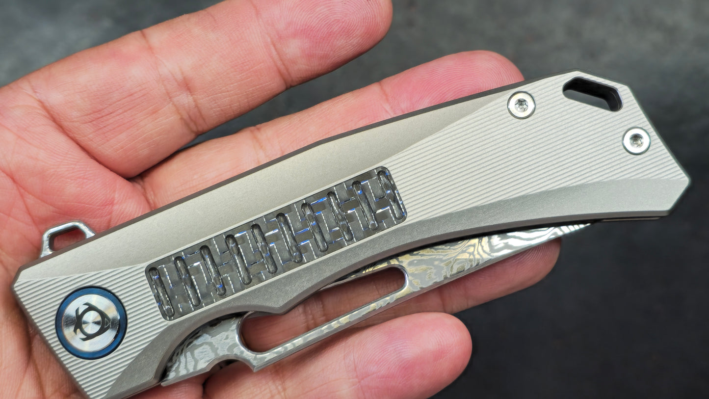 Sixleaf SL-31 Titanium / Carbon Fiber Insert RWL34+PMC27 Dimascus (NEW)