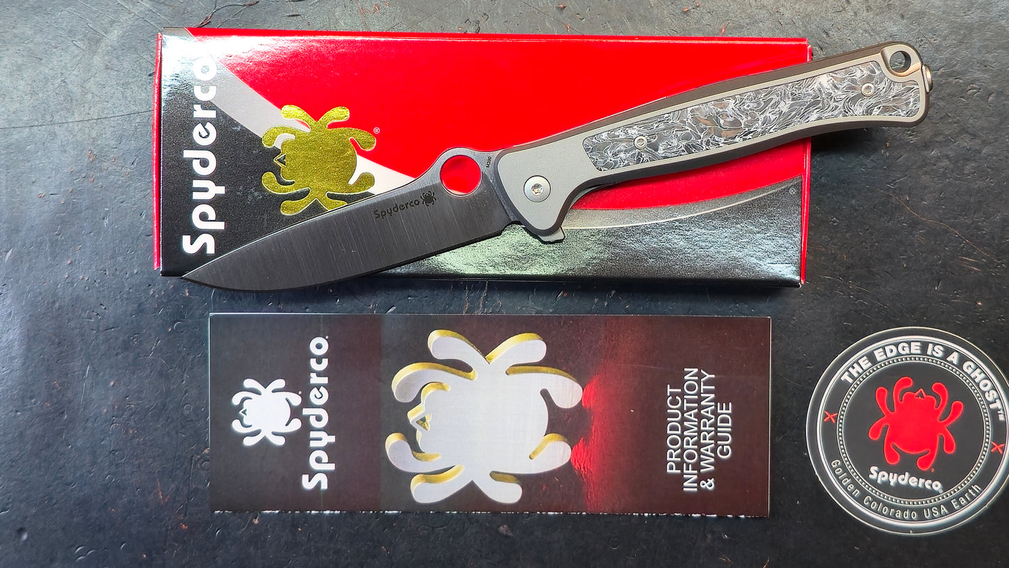 Spyderco Slym Integral Titanium/Carbon Fiber Handle M390 (NEW)