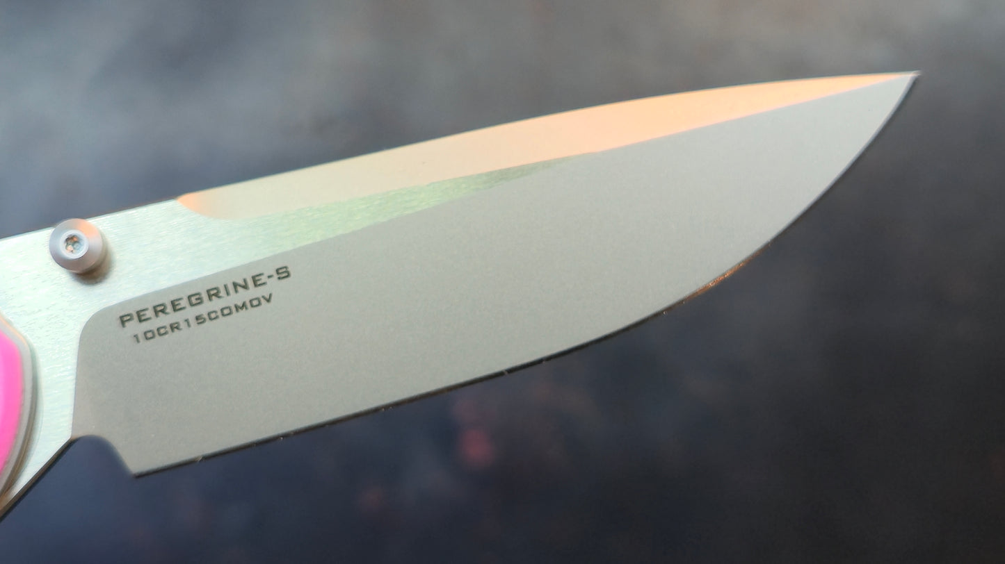 Maxace Peregrine S Pink G10 Handle 10CR15COMOV (NEW)