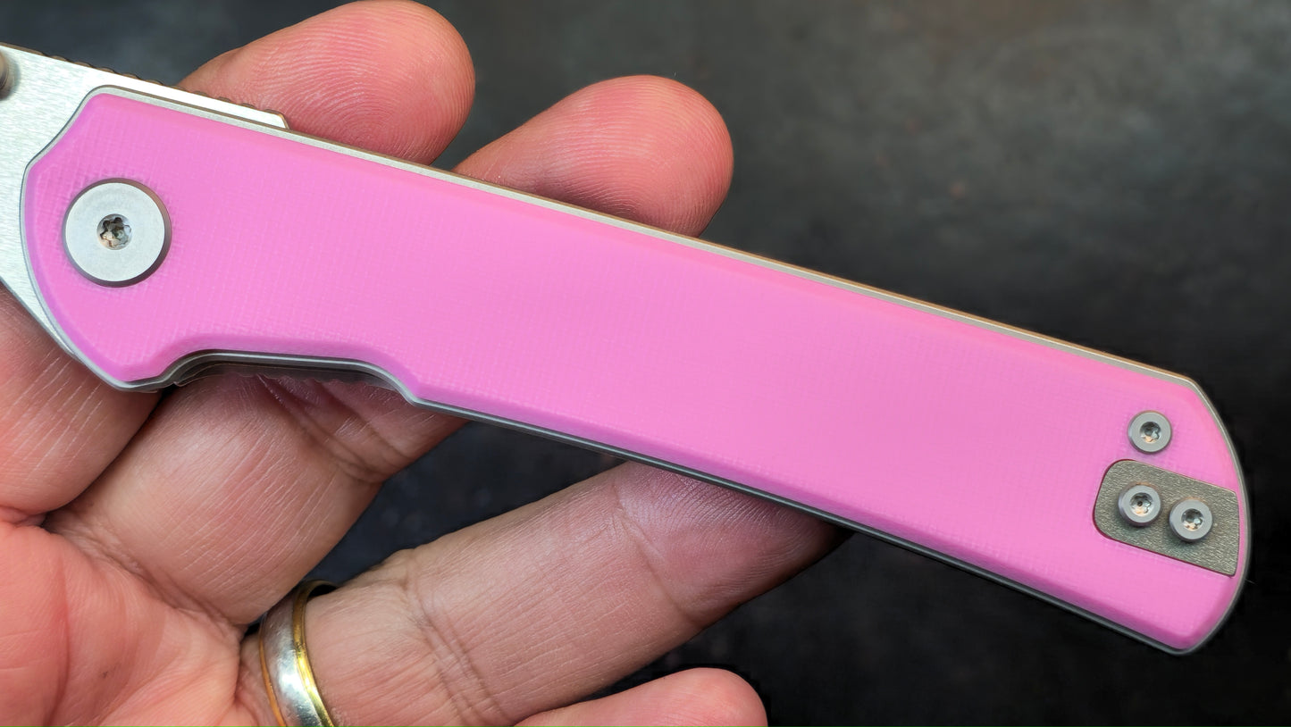 Maxace Peregrine S Pink G10 Handle 10CR15COMOV (NEW)