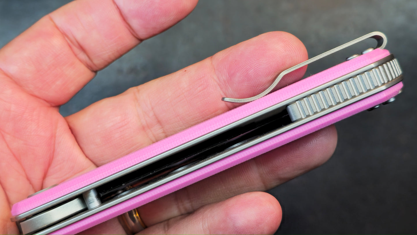 Maxace Peregrine S Pink G10 Handle 10CR15COMOV (NEW)