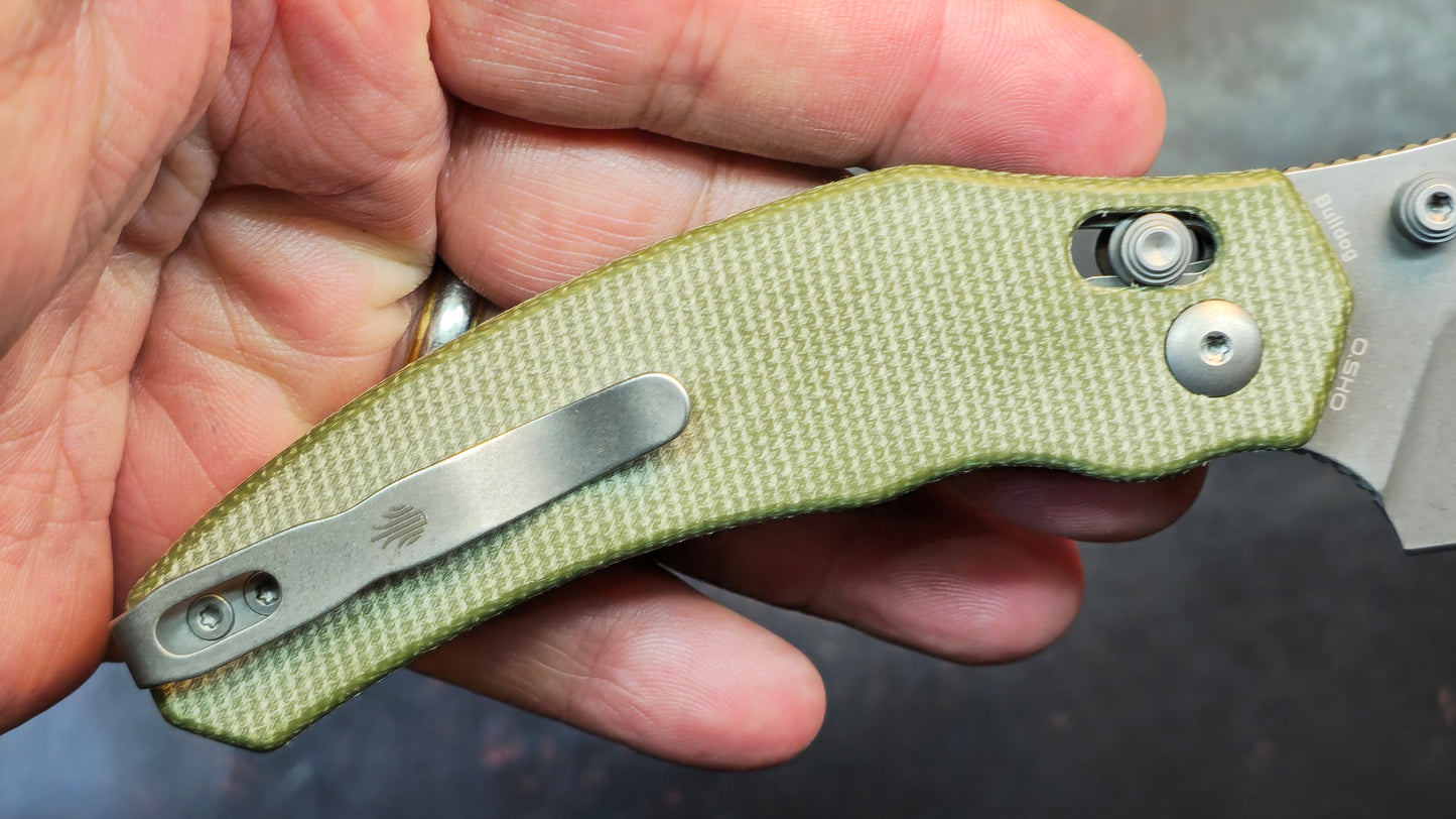 Kizer Bulldog Micarta Handle Nitro-V (NEW)