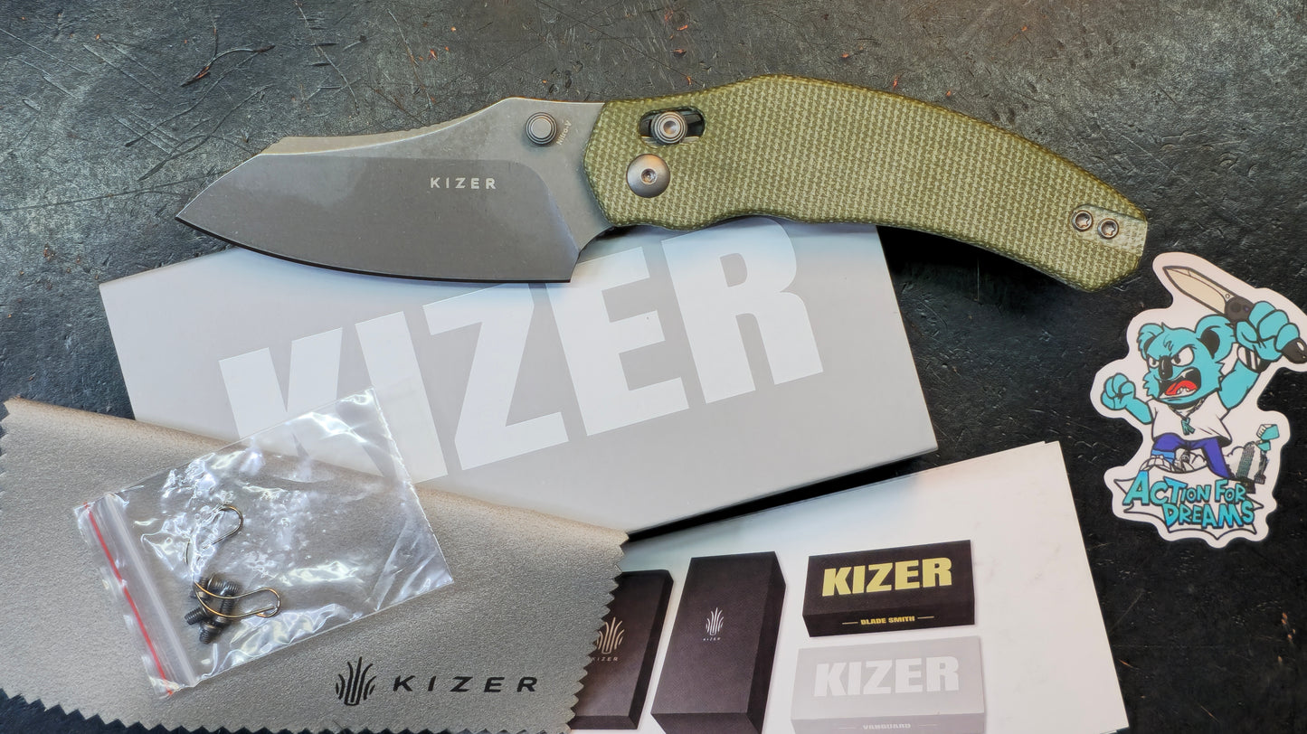 Kizer Bulldog Micarta Handle Nitro-V (NEW)