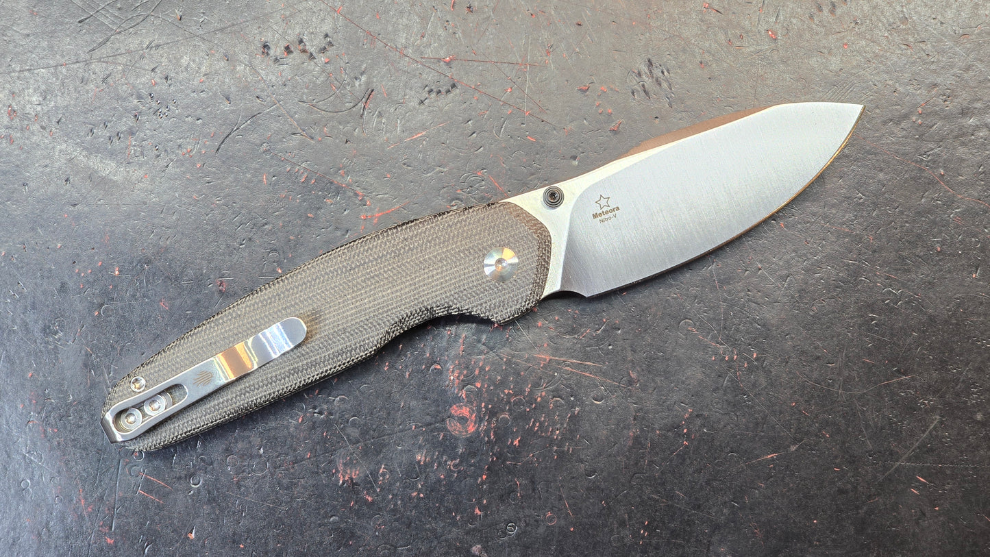 Kizer Meteora Black Micarta Handle Nitro-V (NEW)