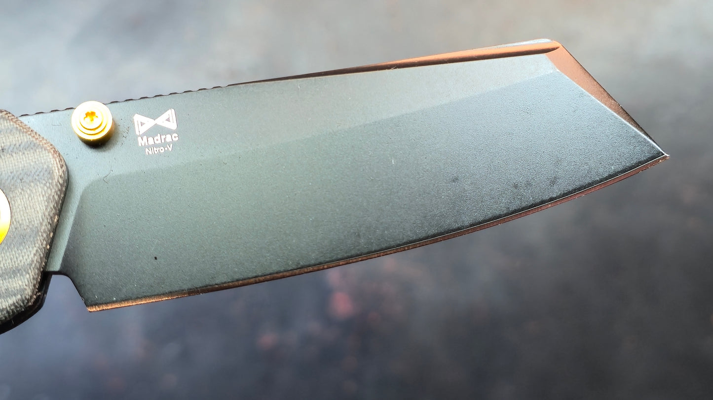Kizer Madrac Black Micarta Handle Nitro-V (NEW)