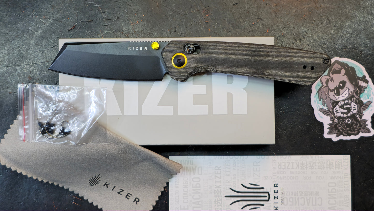 Kizer Madrac Black Micarta Handle Nitro-V (NEW)