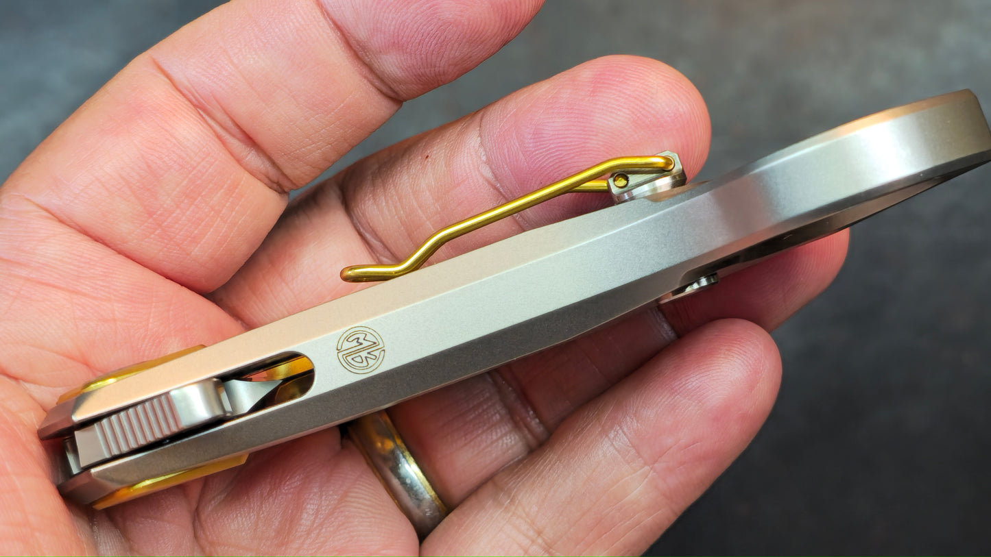 Rike Bakutuk Folding Knife Titanium Handle M390 (NEW)