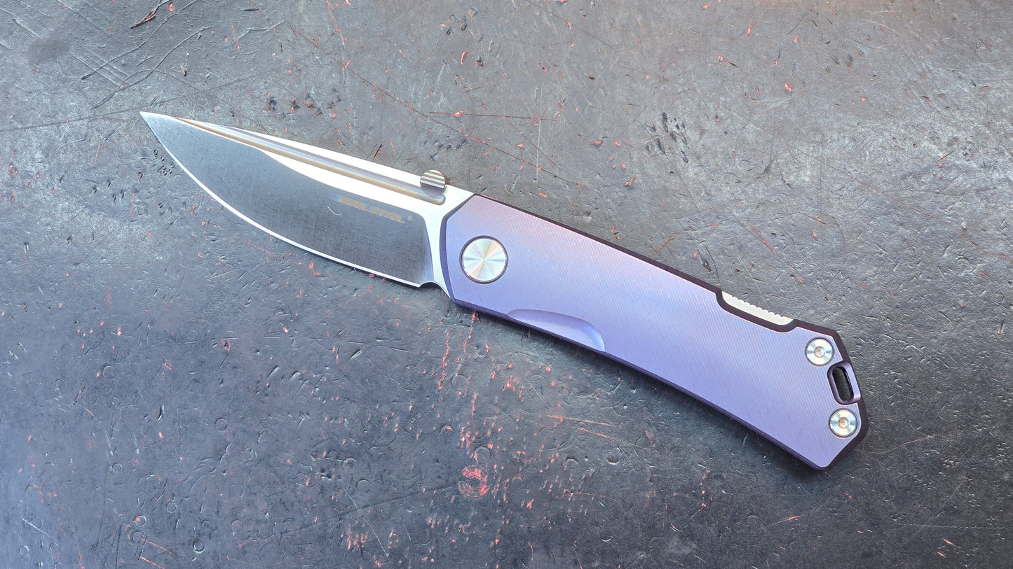 Real Steel Luna Maius Purple Titanium Handle N690 (NEW)