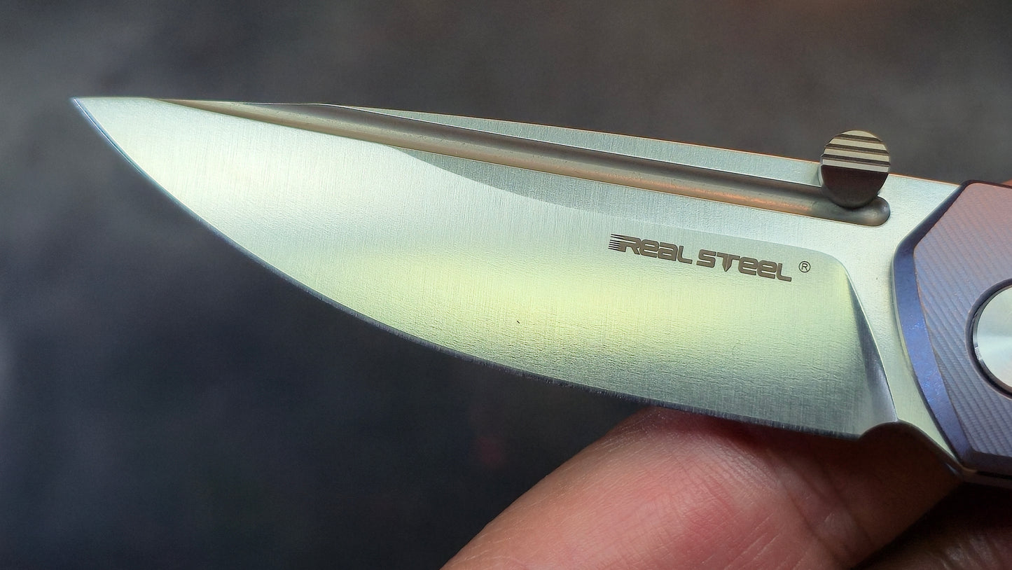 Real Steel Luna Maius Purple Titanium Handle N690 (NEW)