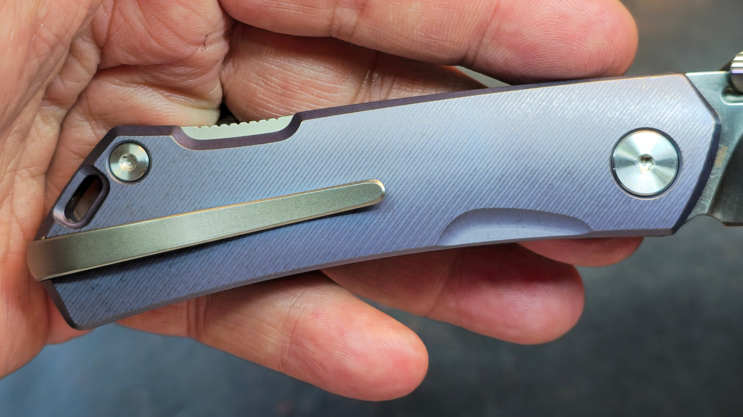 Real Steel Luna Maius Purple Titanium Handle N690 (NEW)