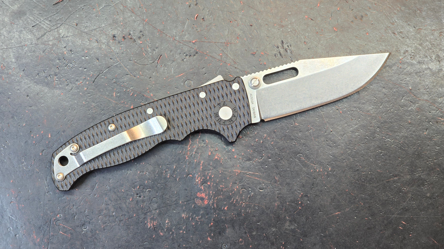 Demko AD20.5 Folding Knife Black Grivory Handle AUS10A (NEW)