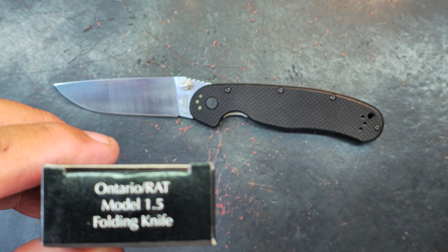 Ontario RAT 1.5 Folding Knife Black G10 Handle Magnacut (NEW)