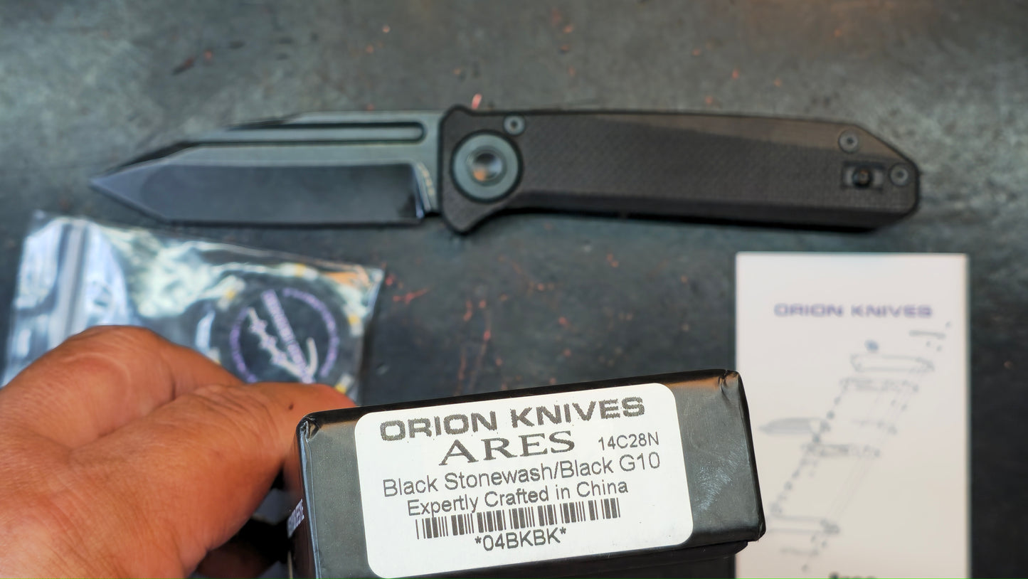 Orion Ares Black Blade/Black G10 14C28N (NEW)