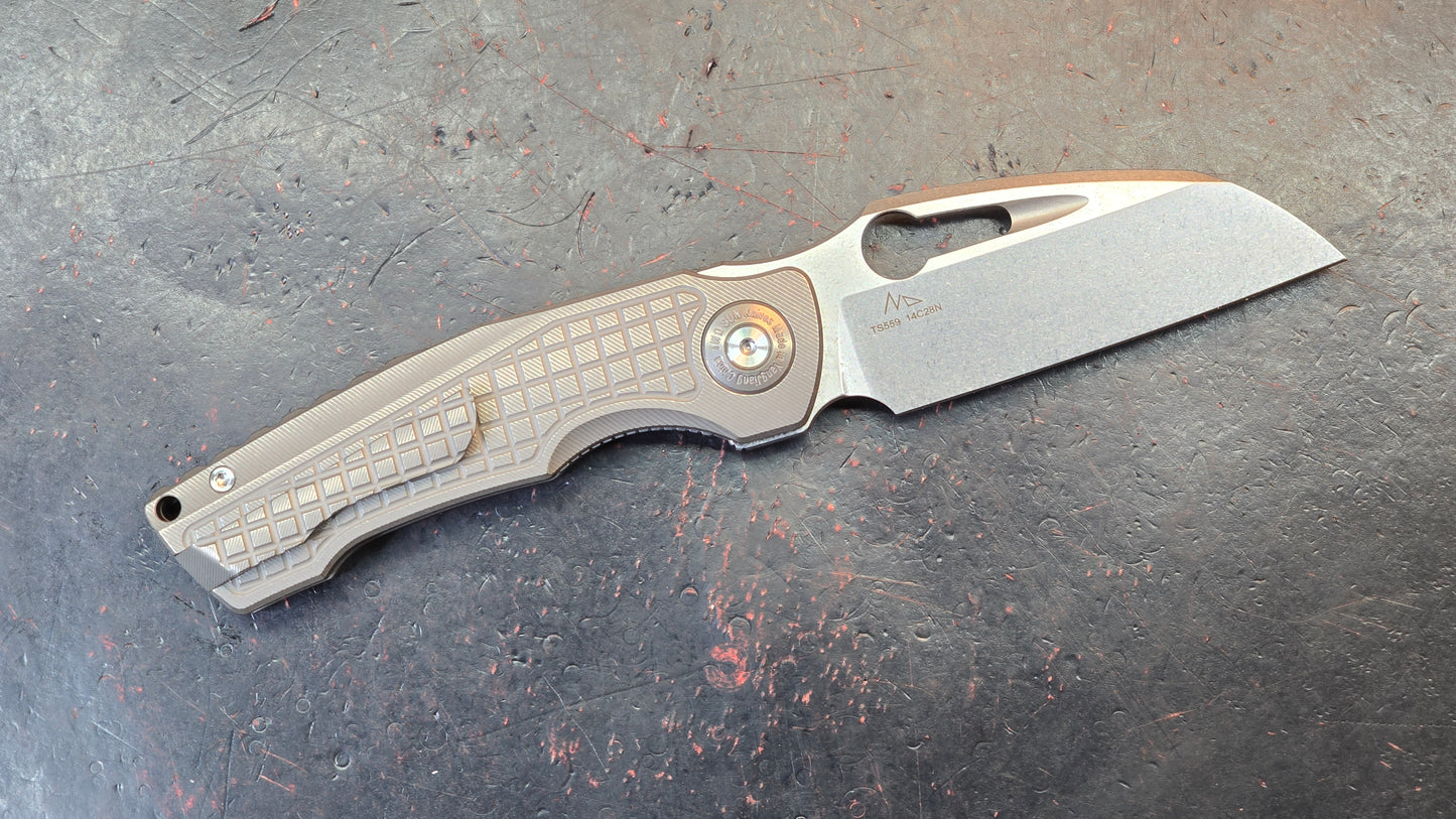 TwoSun TS559 Gray Titanium Handle 14C28N Blade (NEW)
