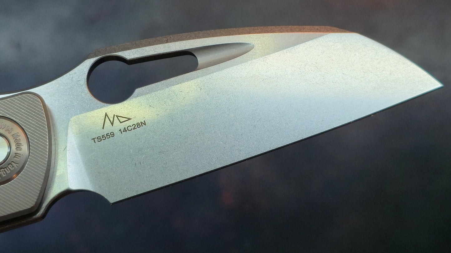 TwoSun TS559 Gray Titanium Handle 14C28N Blade (NEW)