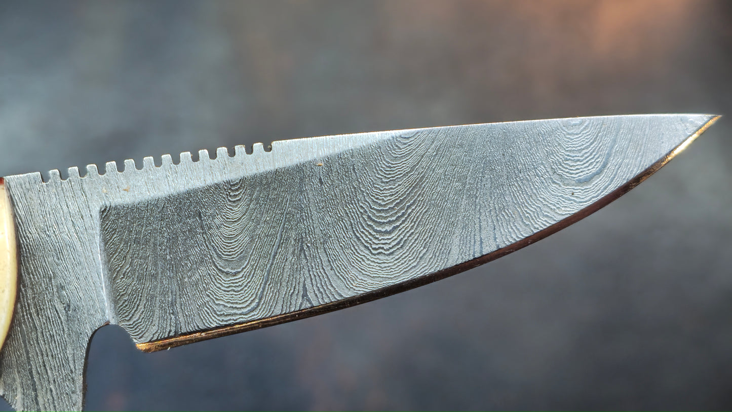 Knives Ranch 3056-B Bone Damascus (DISCOUNT APPLIED IN CART)