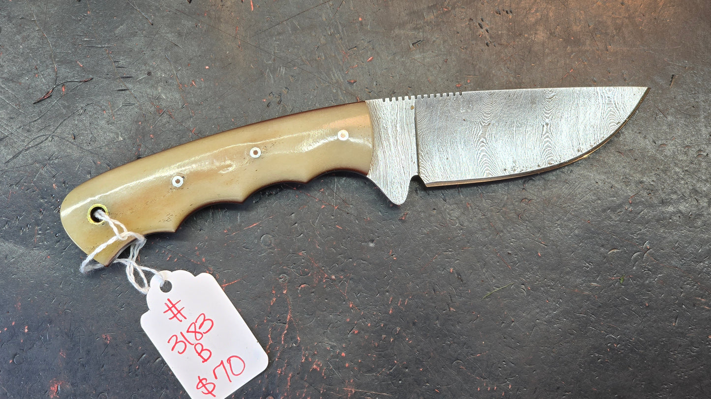 Knives Ranch 3183-B Bone Damascus (DISCOUNT APPLIED IN CART)
