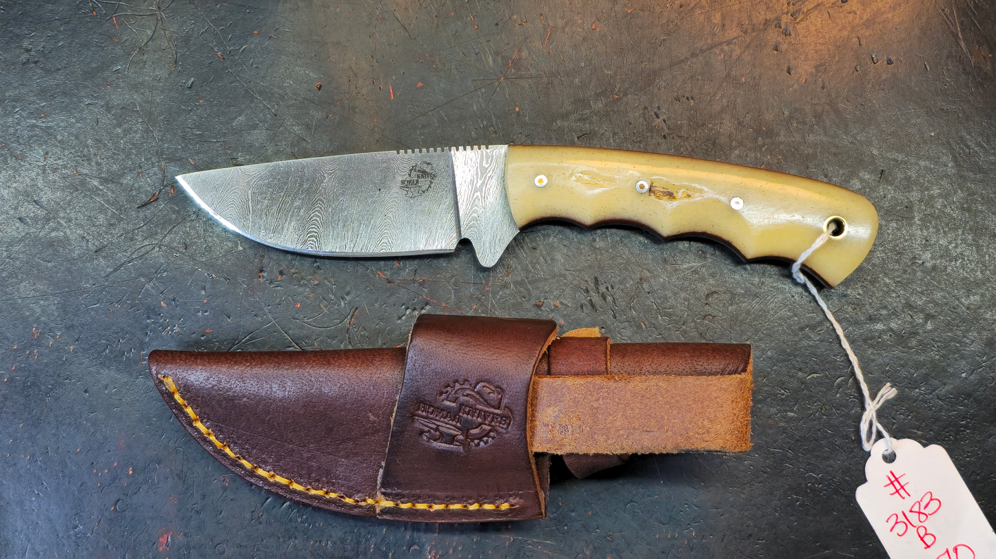 Knives Ranch 3183-B Bone Damascus (DISCOUNT APPLIED IN CART)