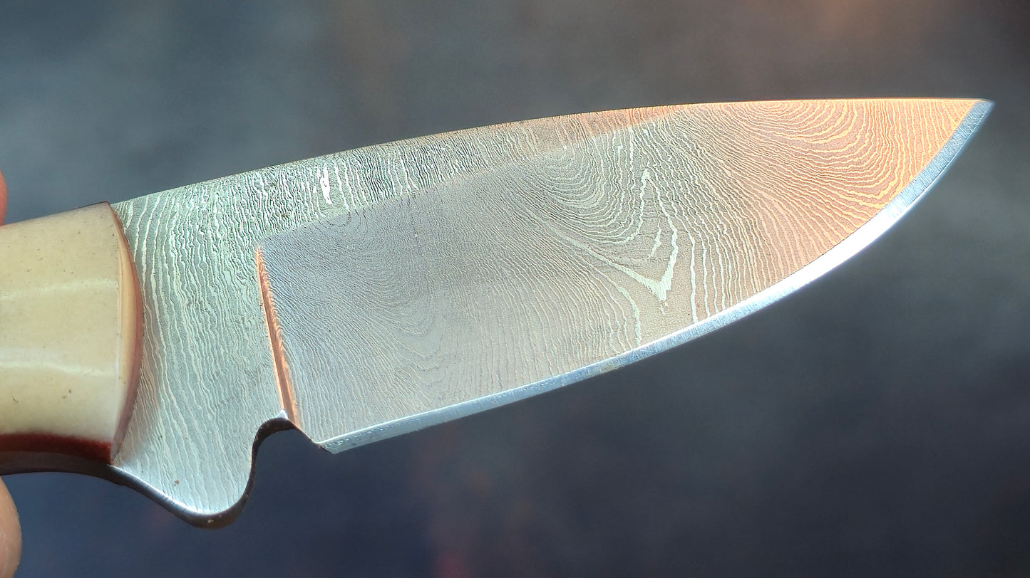 Knives Ranch 4404-B Bone Damascus (DISCOUNT APPLIED IN CART)