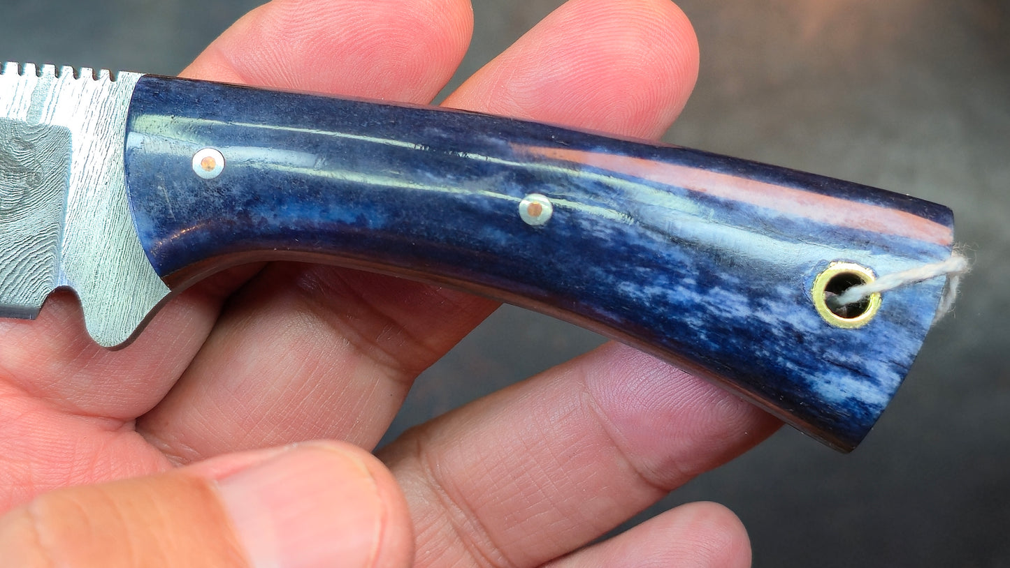 Knives Ranch 4402-BLU Bone Damascus (DISCOUNT APPLIED IN CART)